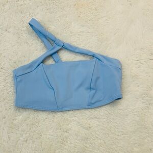 Light Blue One-Shoulder Dance Top